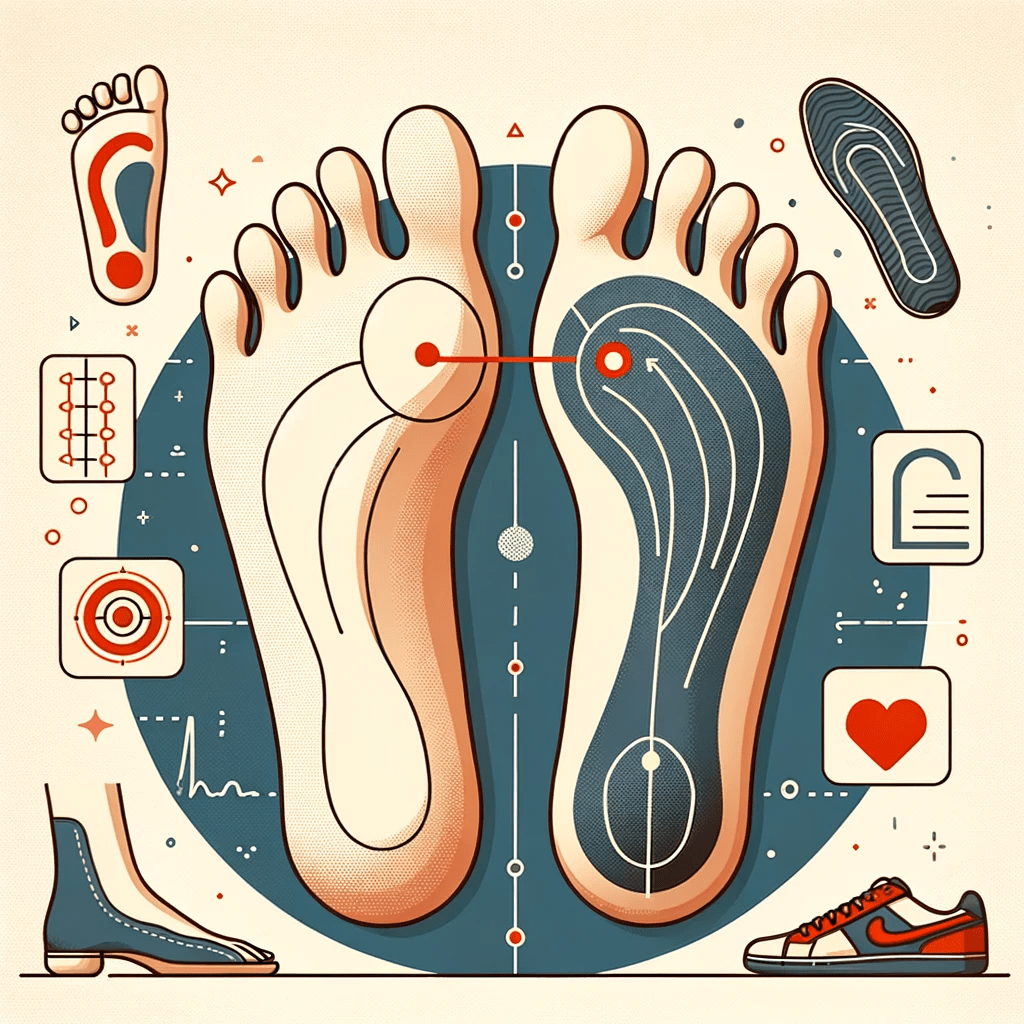 artist's impression of flat feet